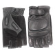 Tactical black leather gloves for fist protection Airsoft gift for men