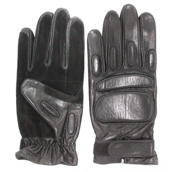 Tactical winter leather gloves with fist protection gift for men