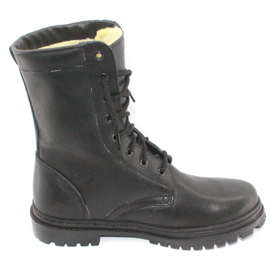 Bottes en cuir d'hiver militaires Airsoft avec fourrure