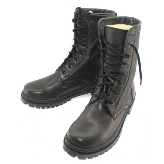 Airsoft military winter leather boots with fur