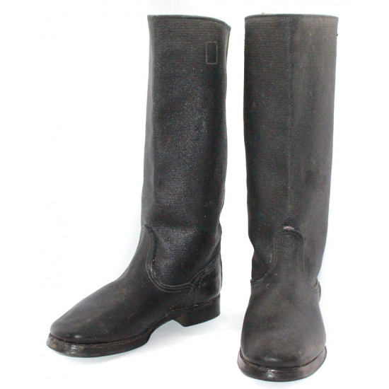 Armée soviétique / cuir de soldat militaire russe kersey bottes