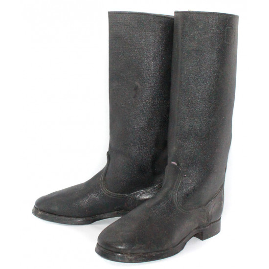 Armée soviétique / cuir de soldat militaire russe kersey bottes