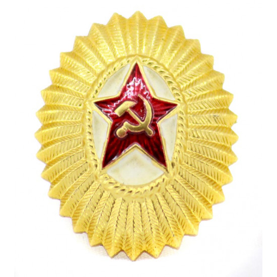 Ussr military soviet red army officer's hat badge cocarde