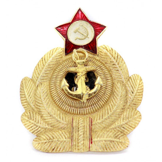 Ussr naval military officer's hat badge cocarde