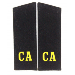   military shoulder boards "ca soviet army" with patch construction battalion