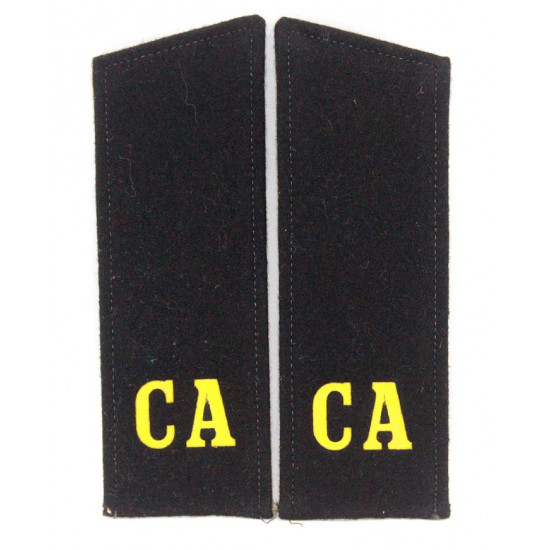   military shoulder boards "ca soviet army" with patch construction battalion