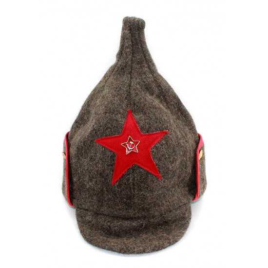 Soviet rkka infantry russian red army woolen winter hat budenovka