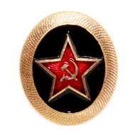 Badge Broche Métal Étoile De L'Armée Rouge Soviétique - Insigne Chapeau Cosaque URSS - Accessoire Historique Ou Costume