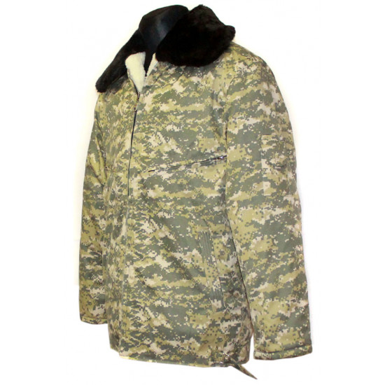 Russian military officer's winter warm camouflage jacket