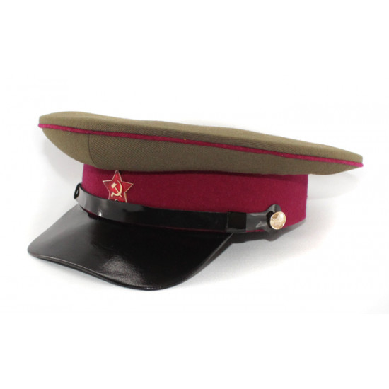 Sowjet russischen rkka infanterie offiziers visor hut rote armee kappe