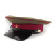 Chapeau de visière d`officiers d`infanterie rkka russe soviétique casquette militaire rouge