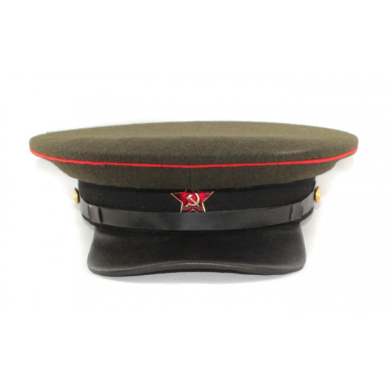 Soviet russian rkka artillery & tank officer's visor cap red army ussr hat wwii