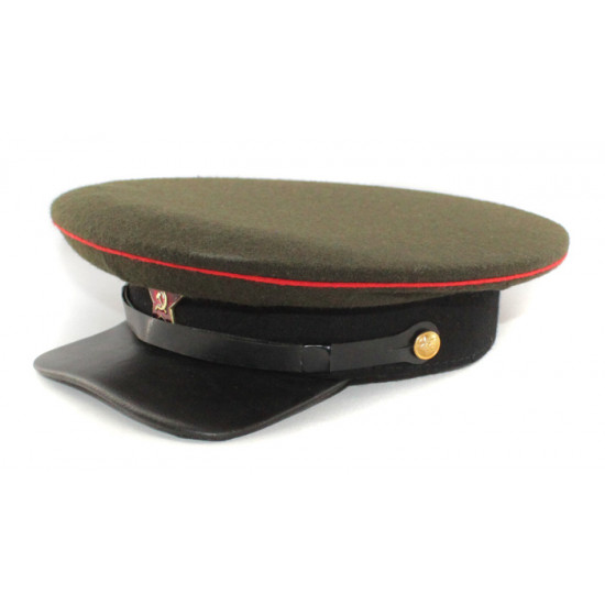 Soviet russian rkka artillery & tank officer's visor cap red army ussr hat wwii