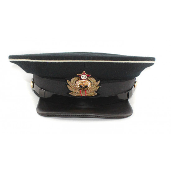 Soviet   red army navy officer's visor cap wwii with original cocarde