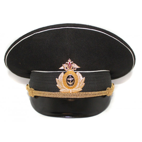 Russian fleet naval officer's visor hat