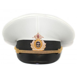 Sombrero de la visera del desfile de oficiales naval veloz ruso