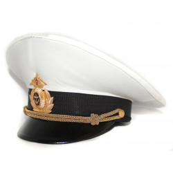 Sombrero de la visera del desfile de oficiales naval veloz ruso