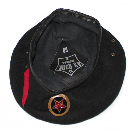 Soviet russian military marines black beret summer hat