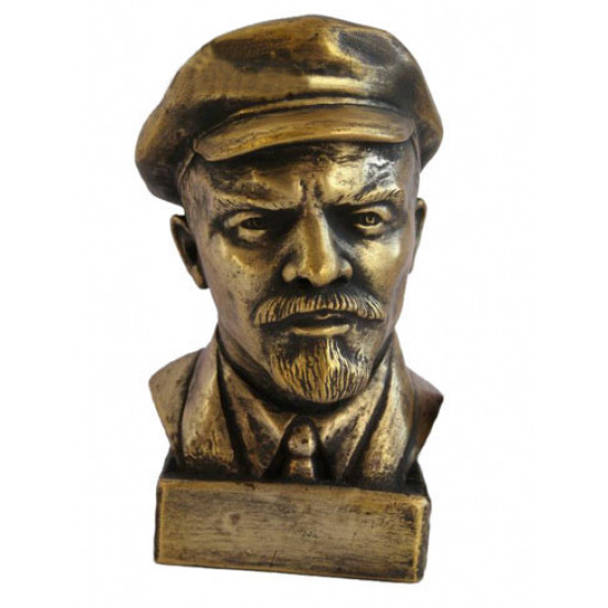   bronze soviet communist bust of lenin