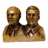   bronze soviet bust of lenin & stalin