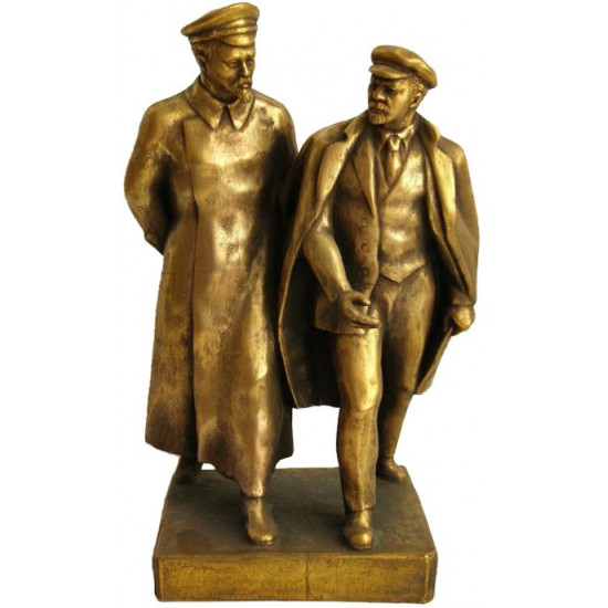  bronze soviet bust of dzerzhinsky & lenin