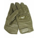Sport / tactical leather fist gloves with Knuckles in olive color