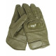 Gants de poing en cuir de sport / tactique avec Knuckles de couleur olive