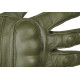 Gants de poing en cuir de sport / tactique avec Knuckles de couleur olive