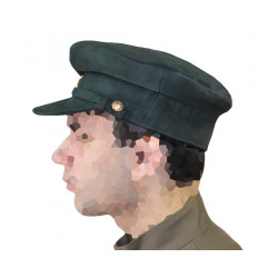 Soviet /   military Officer khaki Suede Leather  visor hat Soviet /   military Officer khaki Suede Leather  visor hat