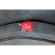 Soviet / Russian military Officer khaki Suede Leather  visor hat