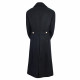 Tactical woolen long black coat