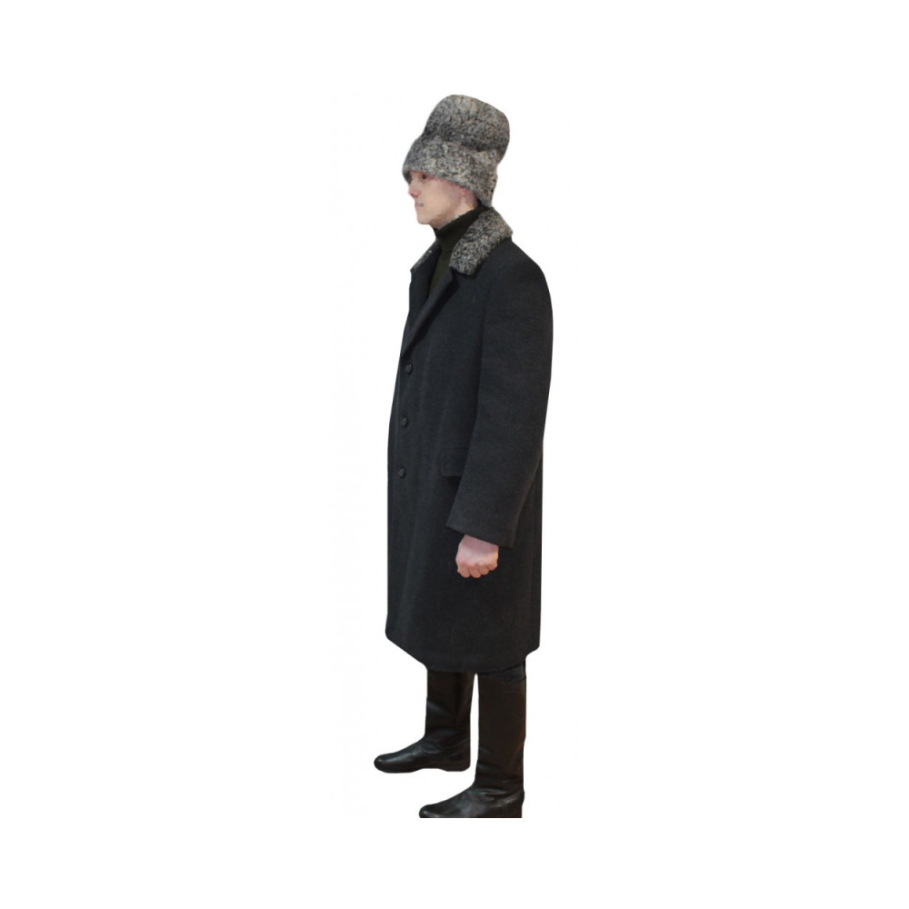 ソビエトのロシア人将校のウールとカラクルの襟とパパハの制服 ソビエトのロシア人将校のウールとカラクルの襟とパパハの制服