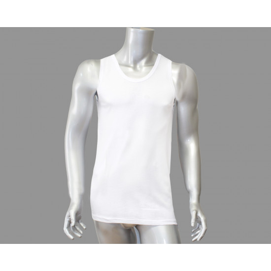 White cotton sleeveless T-Shirt