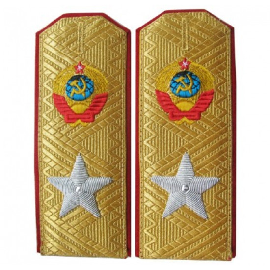 Épaulettes de parade de broderie de maréchal soviétique épaulettes M43 pour chemise et veste