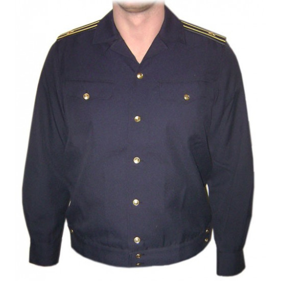 ロシア海軍艦隊将校の夏の青いジャケット