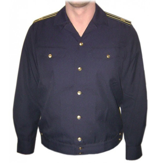 Blouson bleu d'été de l'officier de la flotte russe