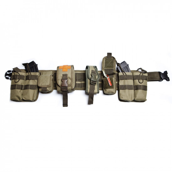 Assault MOLLE belt and pouches (belt system) 