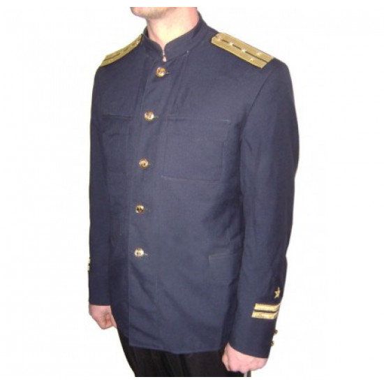 Veste bleue d'officier de la flotte de l'URSS