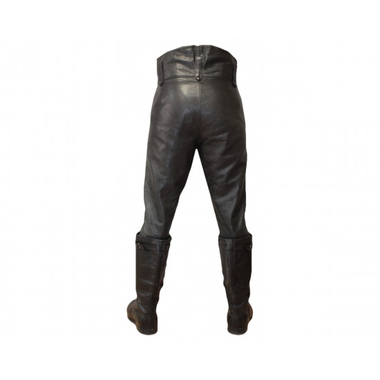 Leather black uniform of Russian Soviet officer Leather black uniform of Russian Soviet officer