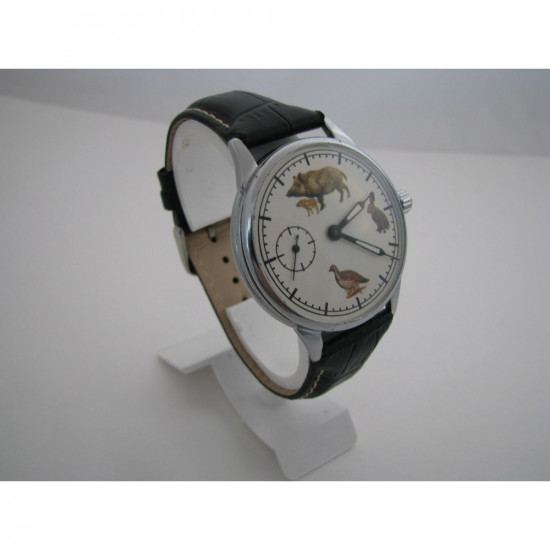 Reloj de pulsera ruso con animales Molniya HUNTERS