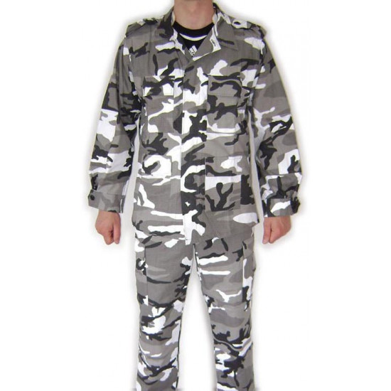 Summer BDU camouflage uniform "Arctic" Tactical camo uniform Airsoft Rip-stop suit