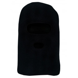 Masque facial à capuche Balaclava en laine tactique de couleur noire Masque facial à capuche Balaclava en laine tactique de couleur noire