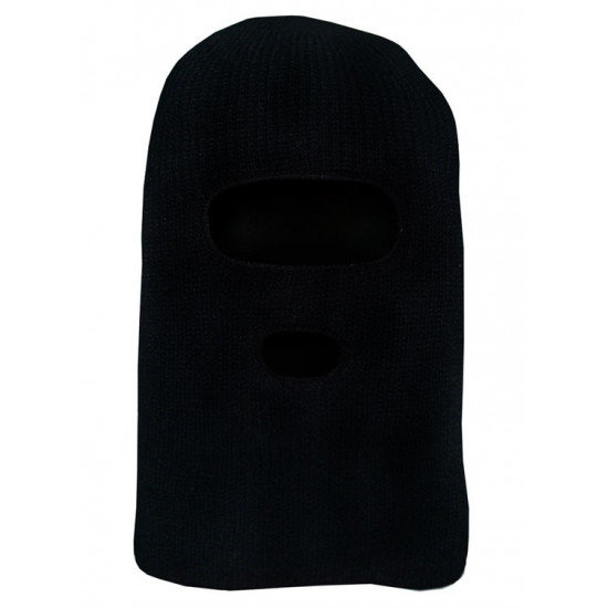 Masque facial à capuche Balaclava en laine tactique de couleur noire