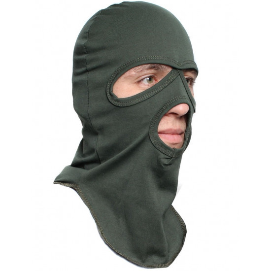 Masque facial à capuche Balaclava tactique dans les couleurs Olive / Khaki