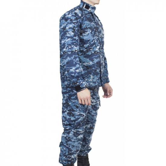 Uniforme digital azul táctico, chaqueta y pantalones Airsoft, conjunto profesional ACU para caza y pesca, traje BDU de camuflaje