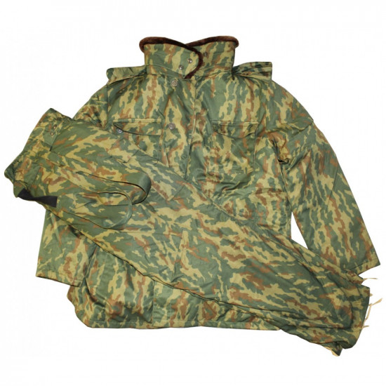 Winter Fishing and Hunting suit Dubok type Warm oak leaf camo uniform