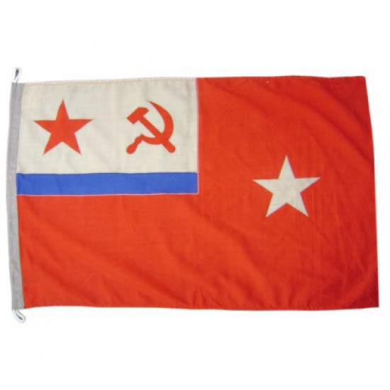 Conexión soviética envía la bandera de la Armada de la flota de la URSS