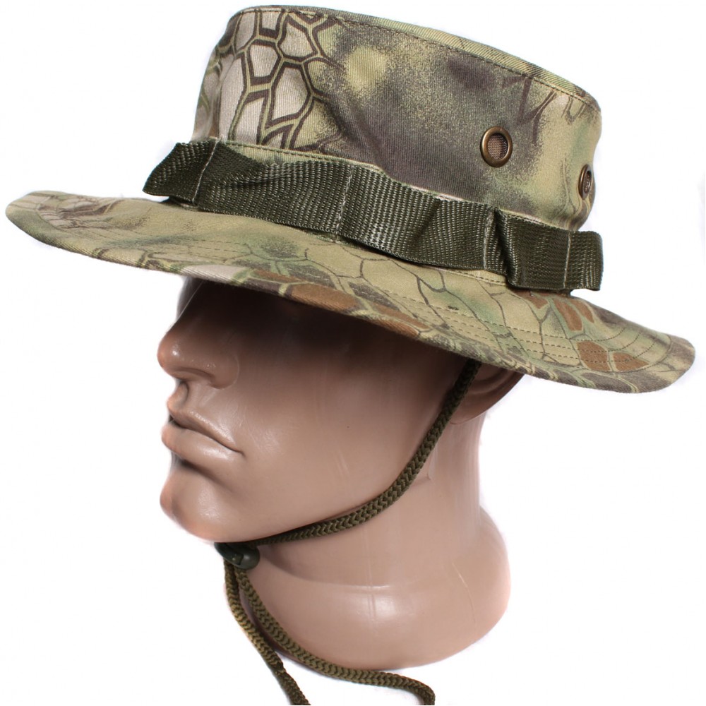 Panama boonie hat in Python Forest camo