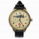 Soviet   wristwatch "Railroads with Train engraving" Molniya