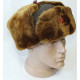 Soviet   warm brown Ushanka hat with synthetic fur